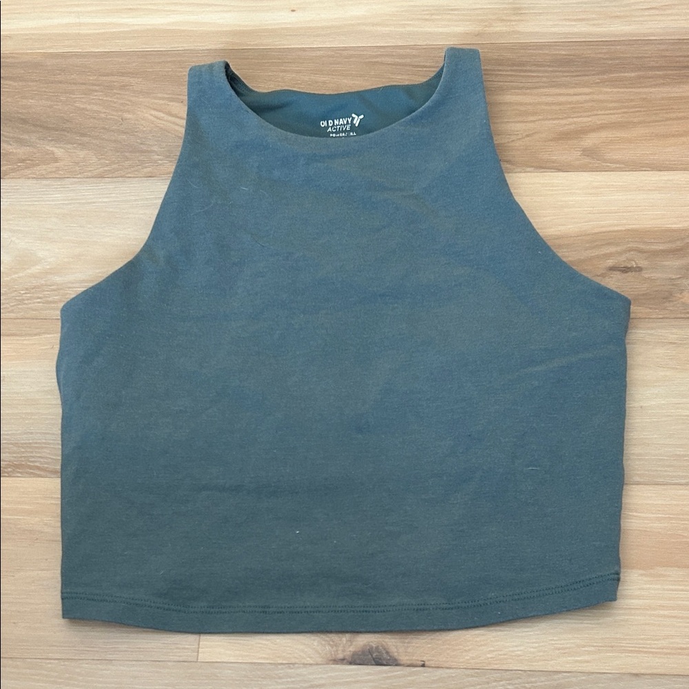 Old Navy Dark Green Sleeveless Crop Top